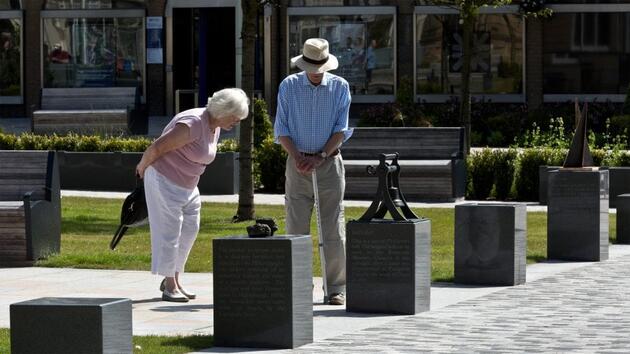 Bespoke bollards designed to include objects that are part of the ‘Outdoor Museum,’ image by Keith Hunter